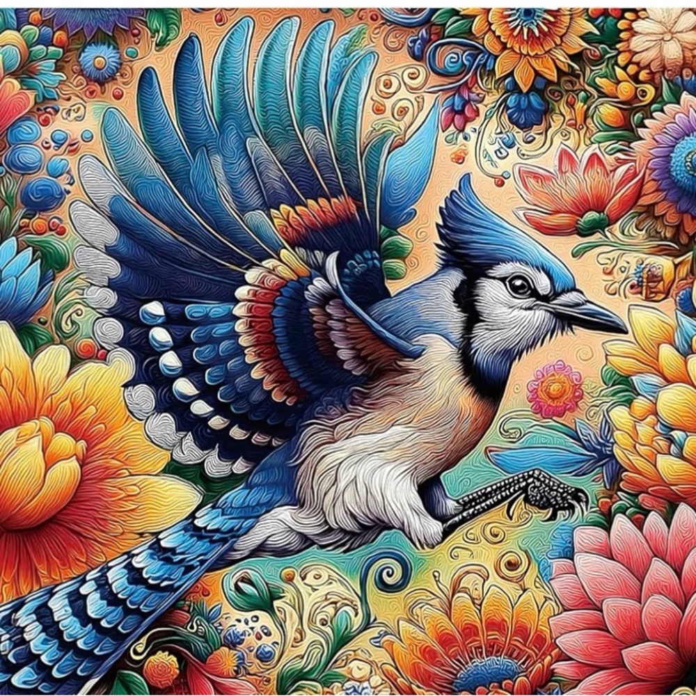 Blue Jay Bird Puzzle 1000 pieces